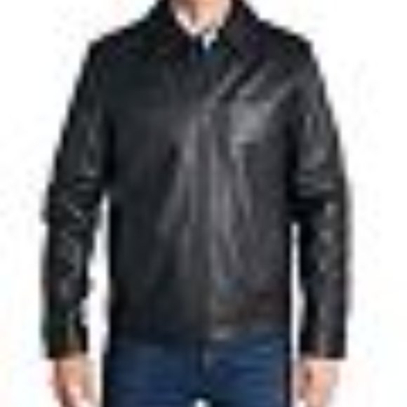 Perry Ellis Portfolio Men's Lambskin Leather Jacket, Size Medium, Black, NWT‎ - Picture 15 of 15